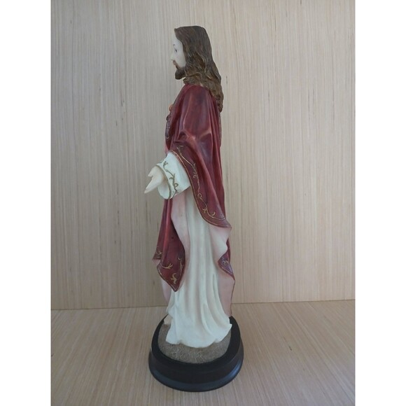 Sacred Heart of Jesus Resin Statue Florentine Collection 13.75" Heavy Duty - Picture 9 of 16